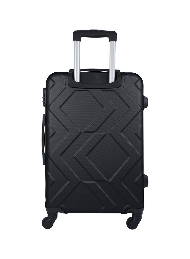 Prime 3 Piece ABS Hardside Spinner Luggage Trolley Set 20/24/28 Inch Black