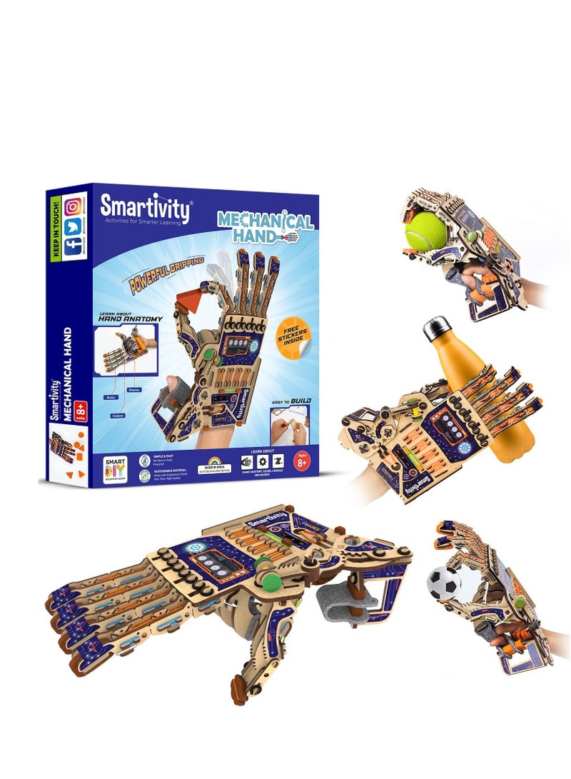 DIY Robotic Mechanical Hand STEM Fun Toys for kids 8 14 Educational & Construction Activity Game for Kids Birthday Gifts for Boys