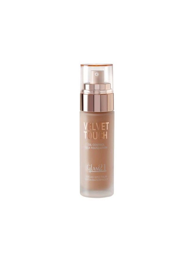 Glam21 Velvet Touch Oil Control Silk Foundation;Waterproof High Coverage;Spf 35 Long Lasting;Sand Beige50Gm