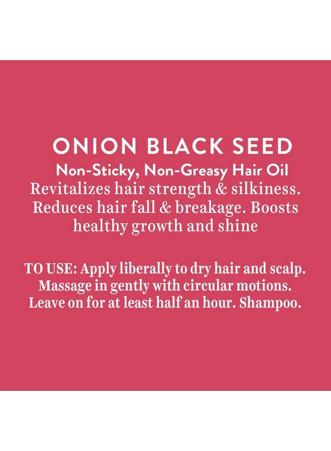 Onion Black Seed Hair Oil For Silky And Strong Hair 200Ml ; Controls Hair Fall Promotes Growth (Pack Of 2)