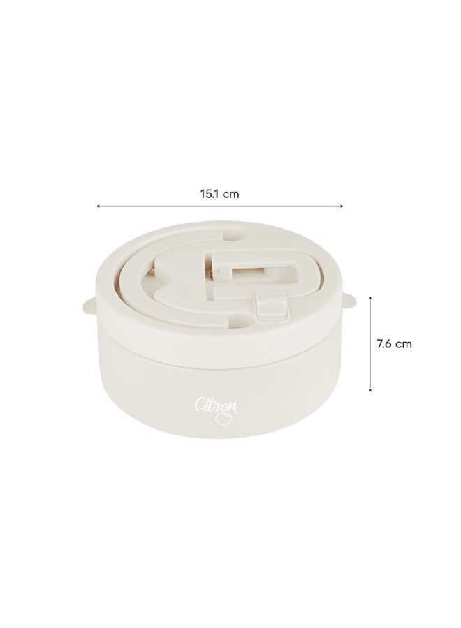 Vacuum Insulated Food Jar For Kids And Adults, Bpa Free Food Thermos, Travel Hot Food Container - 400 Ml Caramel