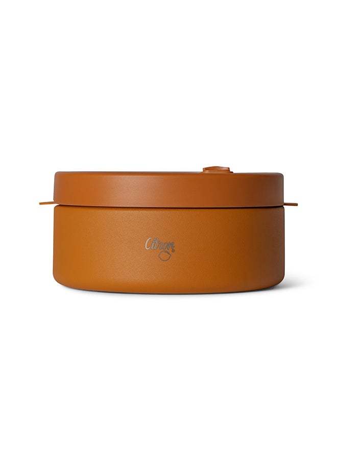 Vacuum Insulated Food Jar For Kids And Adults, Bpa Free Food Thermos, Travel Hot Food Container - 400 Ml Caramel