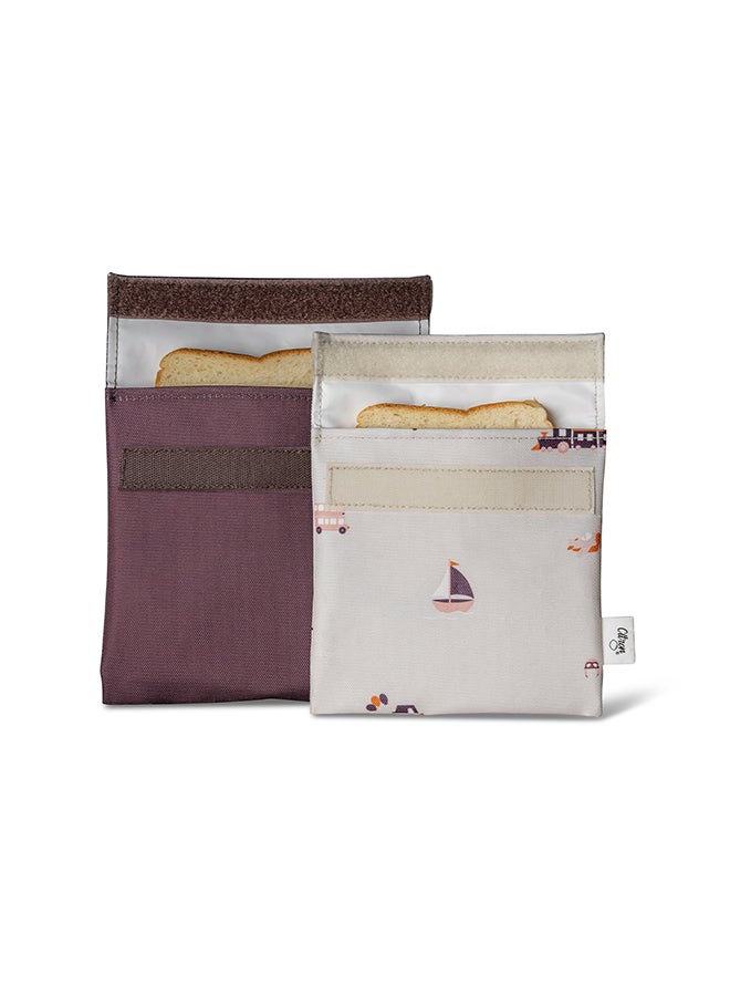 Reusable Sandwich Bag, Fun And Eco - Friendly Sandwich Storage Solution - Vehicles
