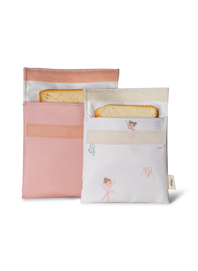 Reusable Sandwich Bag, Fun And Eco - Friendly Sandwich Storage Solution - Ballerina