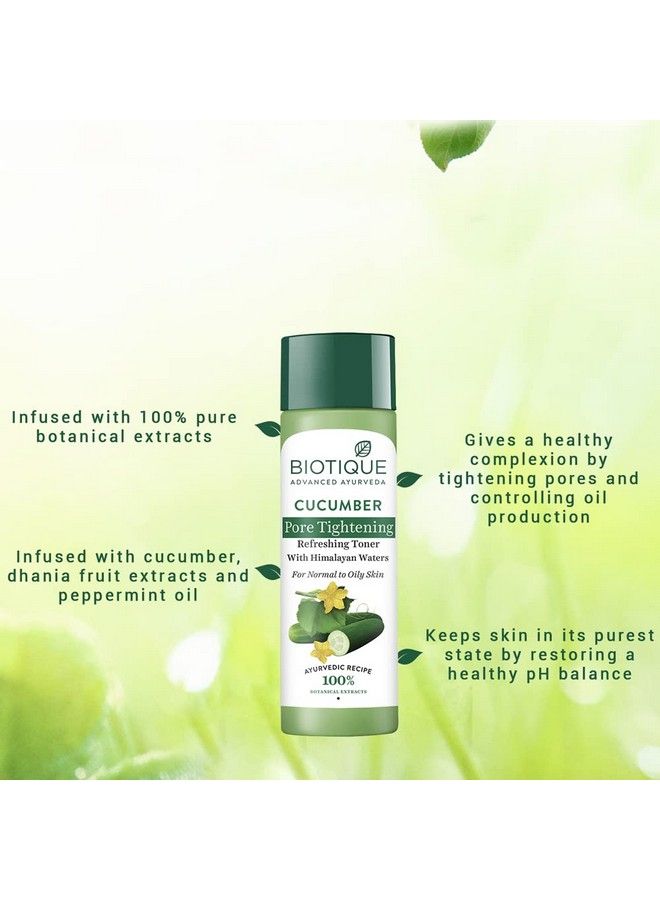 Cucumber Pore Tightening Refreshing Toner With Himalayan Waters Pack Of 120Ml (Pack Of 2)