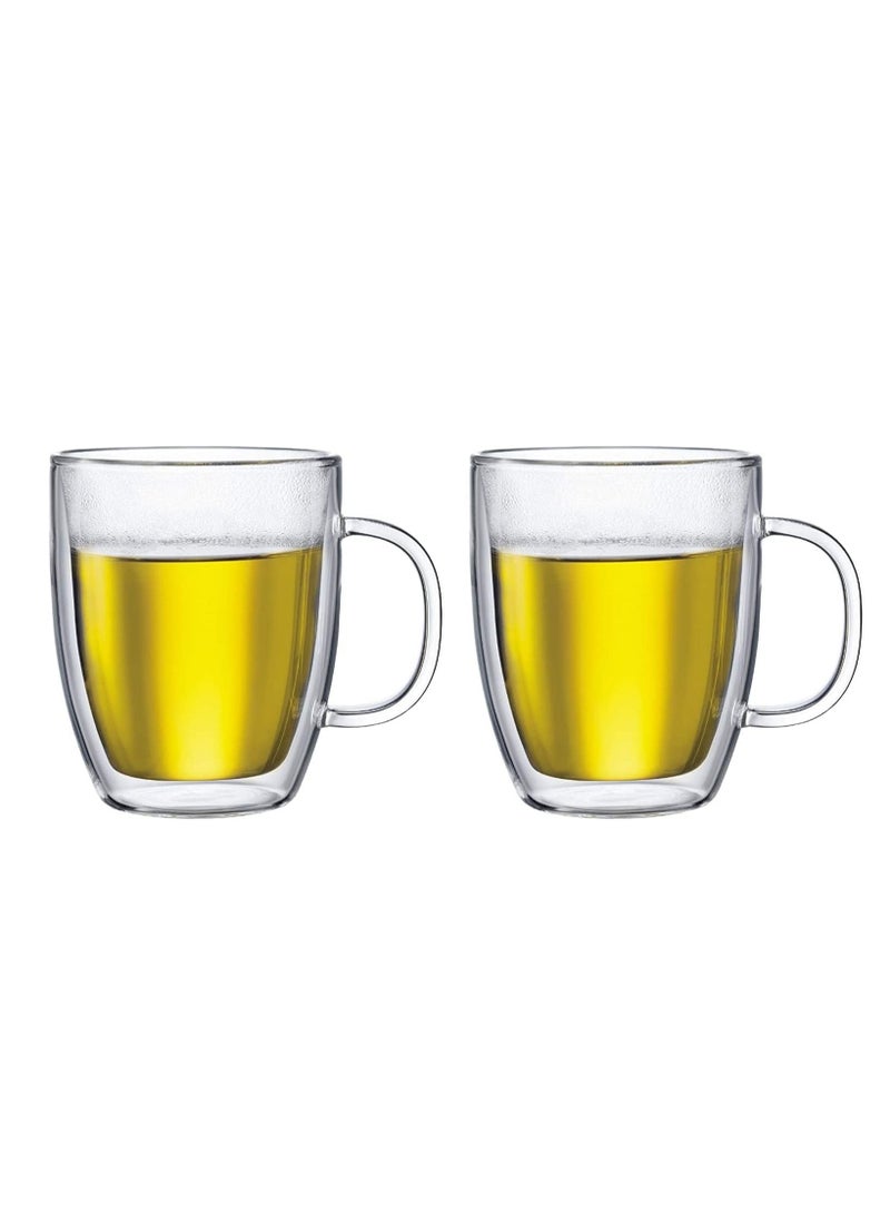 Pack of 2 Espresso Double Walled Mugs Set