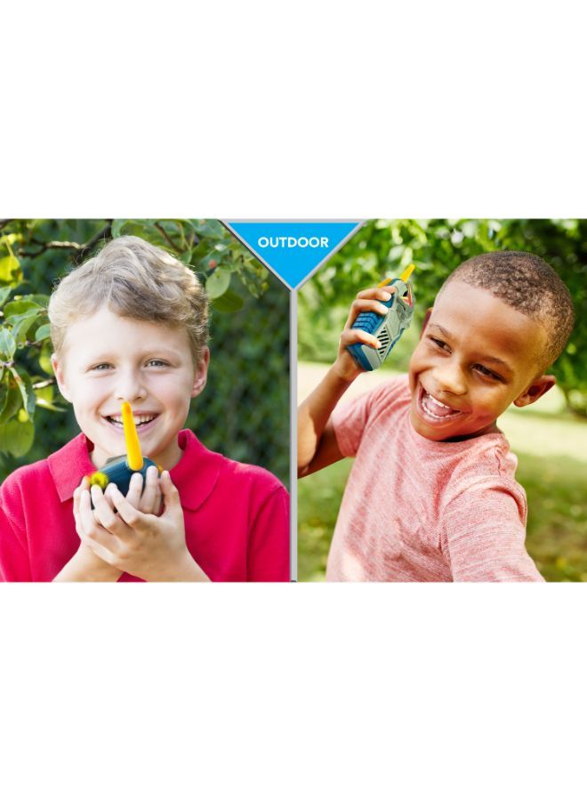 KIDdesigns FRS Walkie Talkies|Static-Free Clear Sound, Powerful Extended Range up to 500ft - Jurassic World Dominion