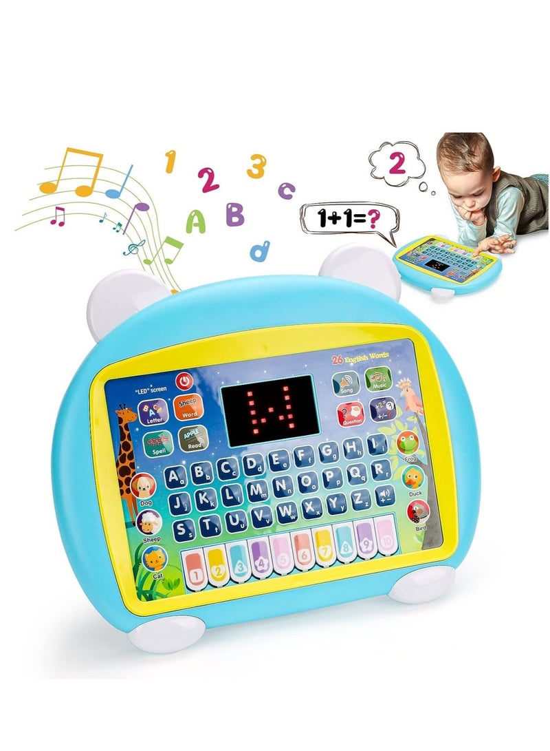 Kids Laptop Computer Toy, Kids Learning Computer English Learner Study Laptop for Early Education, Fun Learning Device, Learn Letters, Words, Games, Math, Music, Logic, Memory Tool (Blue)