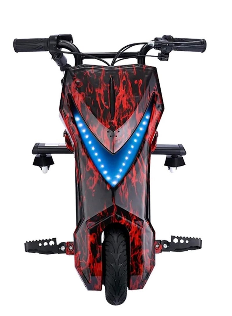 3 Wheel 36 V Electric Drifting Scooter 360 Degree Rotation with Led Light Comfortable Seat  Red/Black