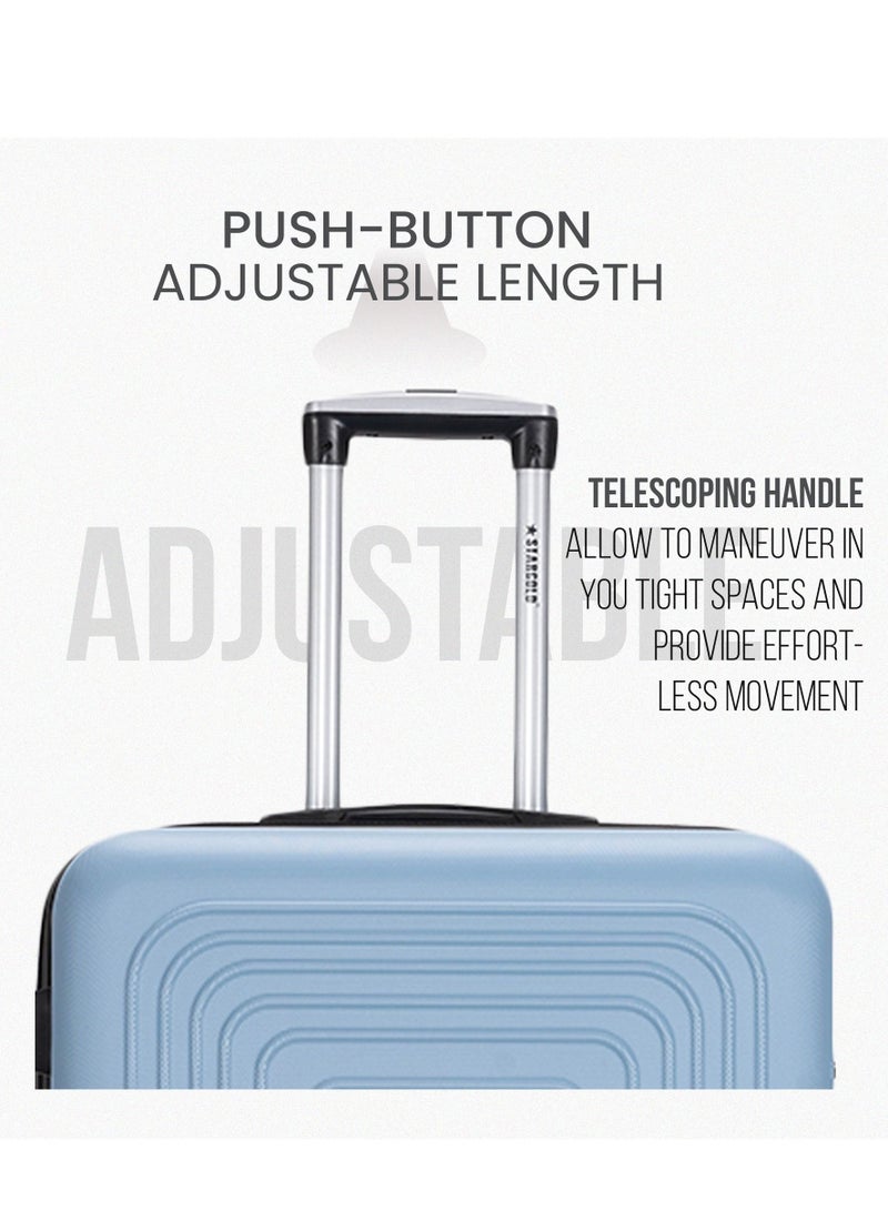 Suitcase Set of 4 PCS ABS Hardside Travel Luggage Bag