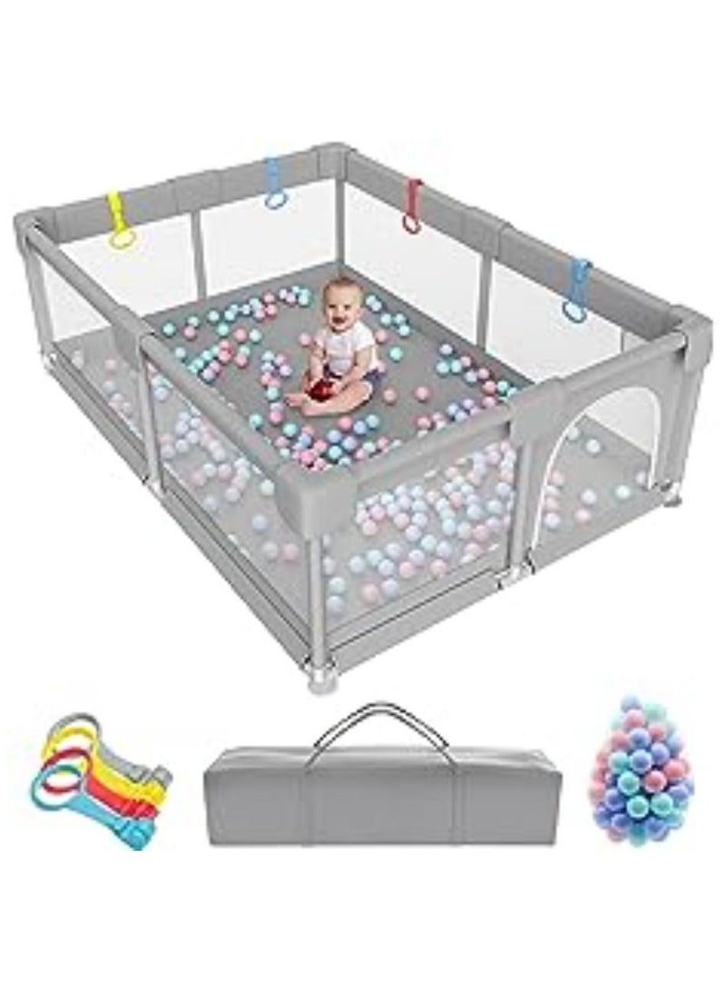 Children's Playpen Indoor Baby Toddler Sense Crawling Playground with Ball and Handrails