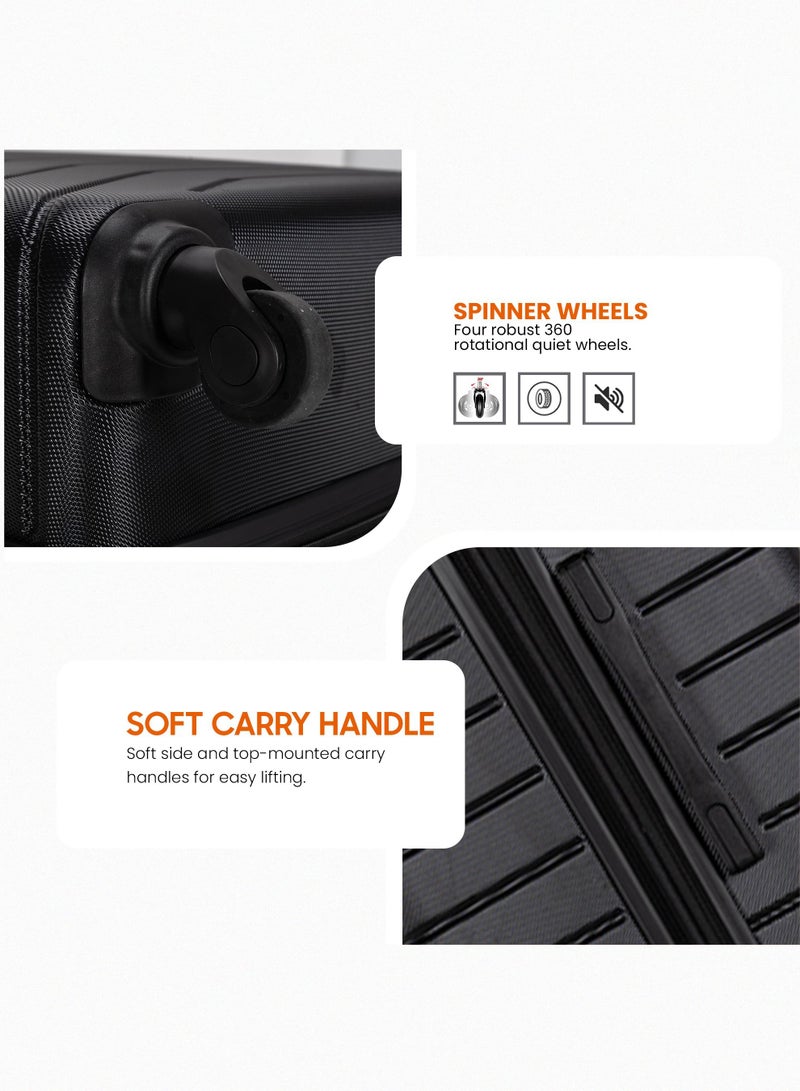 Suitcase Set of 4 PCS ABS Hardside Travel Luggage Bag