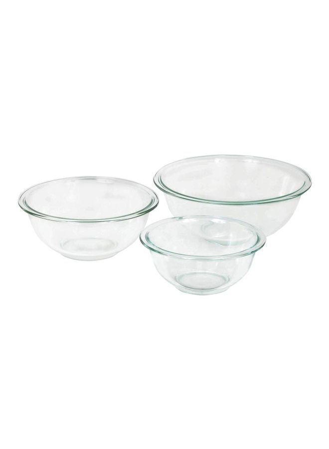 3-Piece Bowl Set clear 11.25x10.88x4.5inch