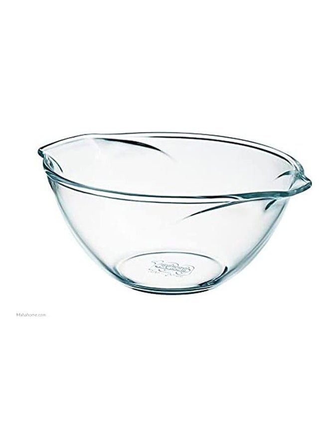 20400404  Vintage Mixing Bowl, Clear, 2.5 Litre Clear 2.5cm