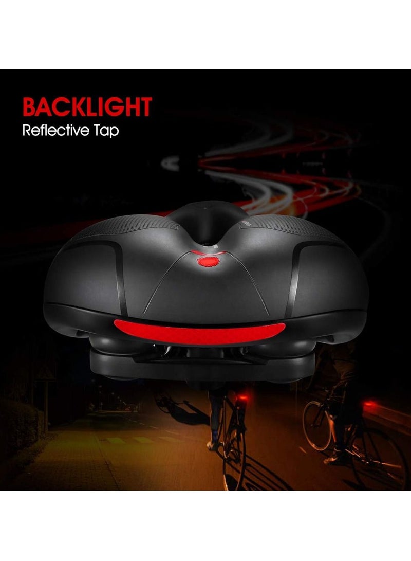 Bicycle Saddle, Comfortable Bike Seat Cushion With Dual Shock Absorbing Balls & Memory Foam Soft & Comfortable & Breathable Bike Saddle For Mtb/Road Bikes