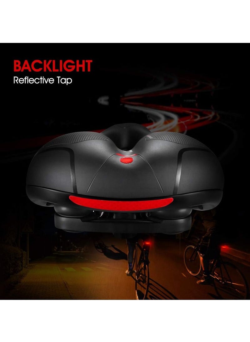 SYOSI Bicycle Saddle, Comfortable Bike Seat Cushion with Dual Shock Absorbing Balls & Memory Foam Soft & Comfortable & Breathable Bike Saddle for MTB/Road Bikes