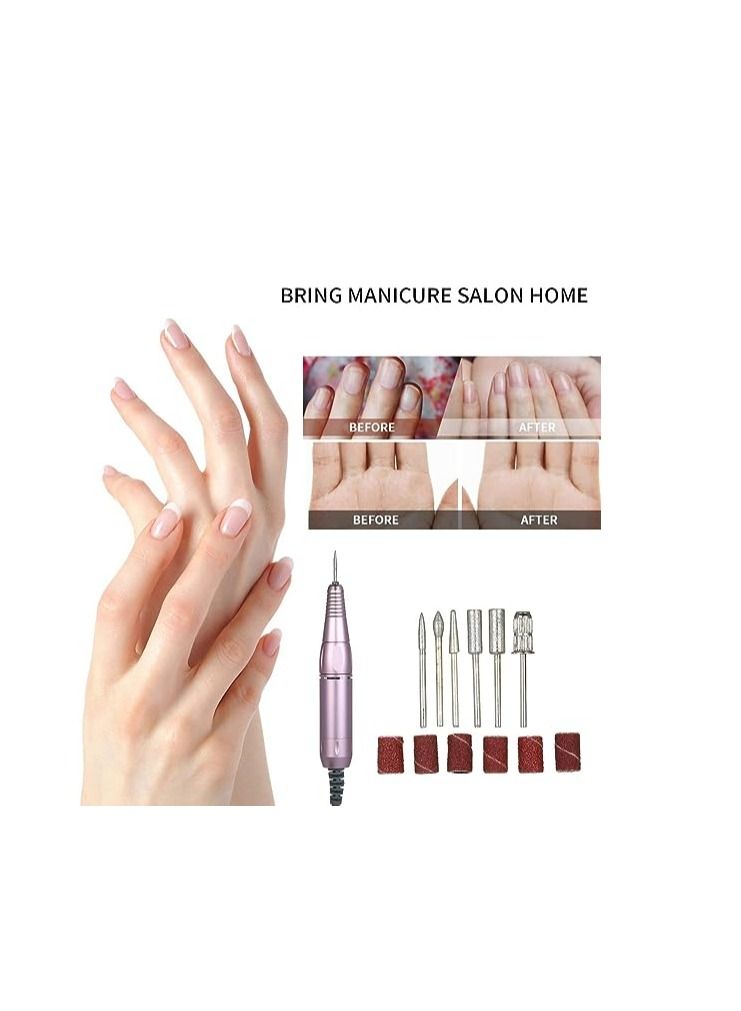 ORiTi Electric Nail Drill Machine 30000RPM E-file Electric Nail File Grinder Polisher Kit Manicure Pedicure Drill for Acrylic Gel Nails EU Plug (EU PINK) Brand: ORiTi