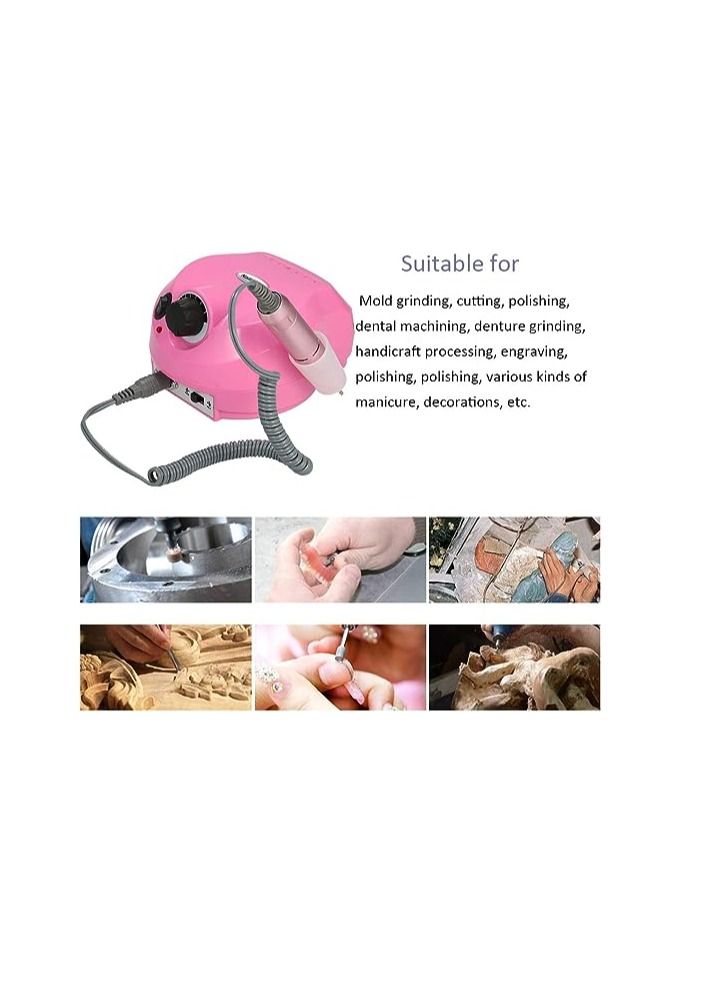 ORiTi Electric Nail Drill Machine 30000RPM E-file Electric Nail File Grinder Polisher Kit Manicure Pedicure Drill for Acrylic Gel Nails EU Plug (EU PINK) Brand: ORiTi