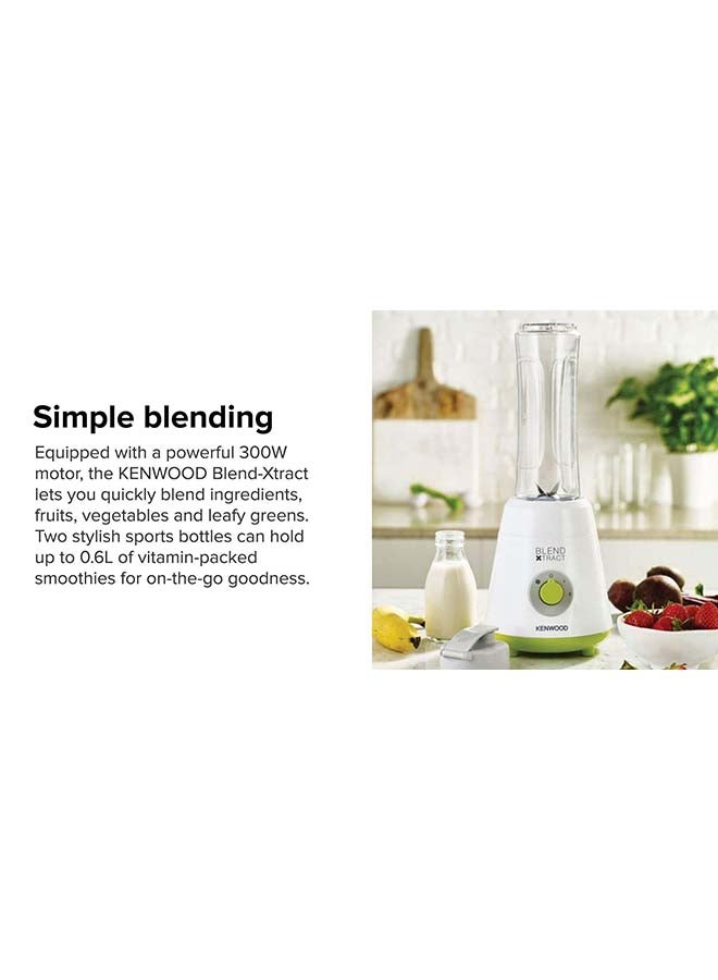 Smoothie Maker Is Designed For Quick And Easy Preparation Of Delicious Smoothies, Shakes, And Other Beverages. With Its Powerful Motor And Convenient Features, It Is Perfect For Those Who Lead An Active Lifestyle And Enjoy Fresh, Homemade Drinks 600 ml 300 W SMP060WG White/Green