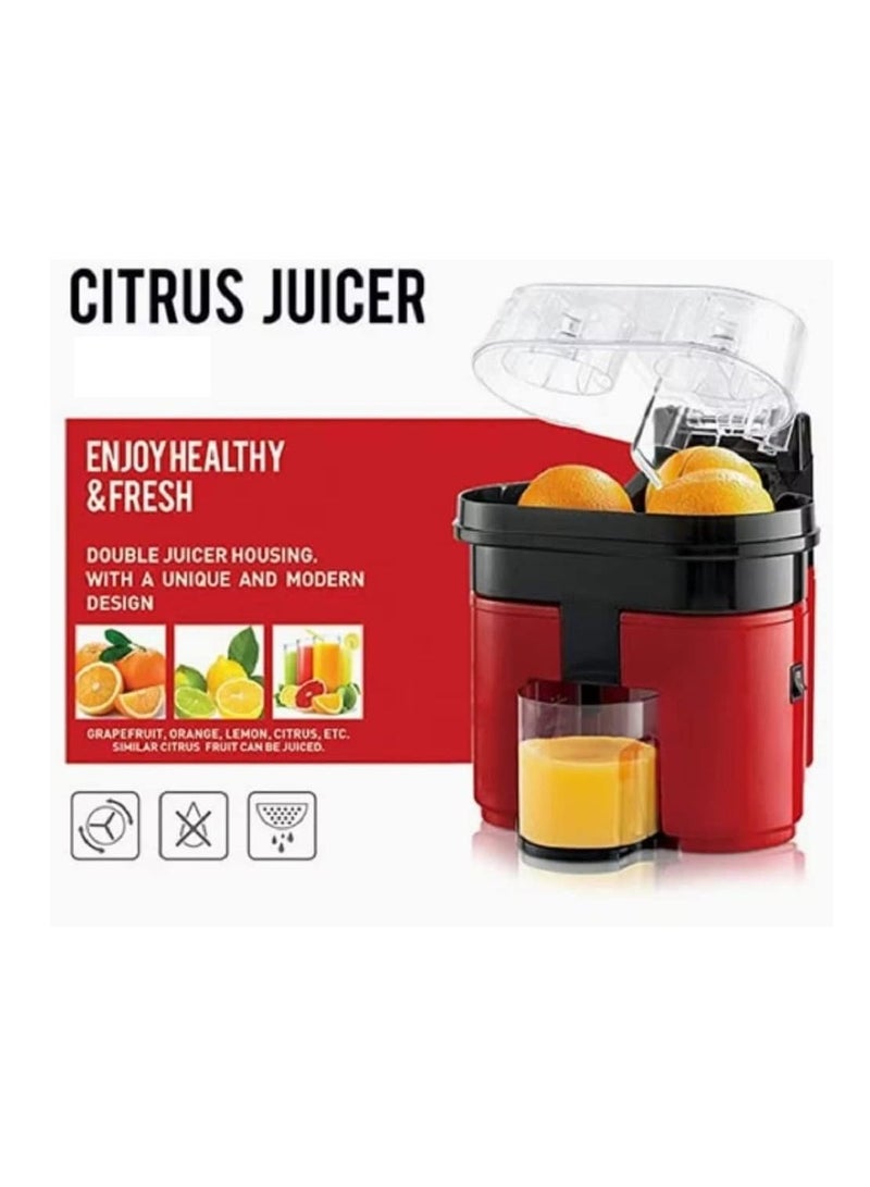 Household Electric Double Twin Orange Juice Maker with Anti-Drip Valve Citrus Orange Fruits Squeezer Household Fruit Mixer Double 90W Electric Lemon Orange Fresh Juicer Cutter Slicer