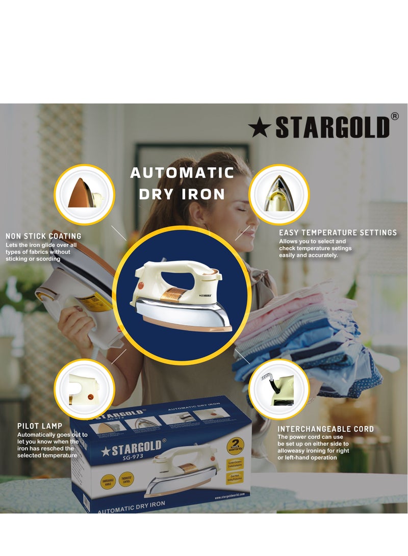 Best Automatic Dry Iron with Manual Temperature Control, Overheat Protection Clothes Iron