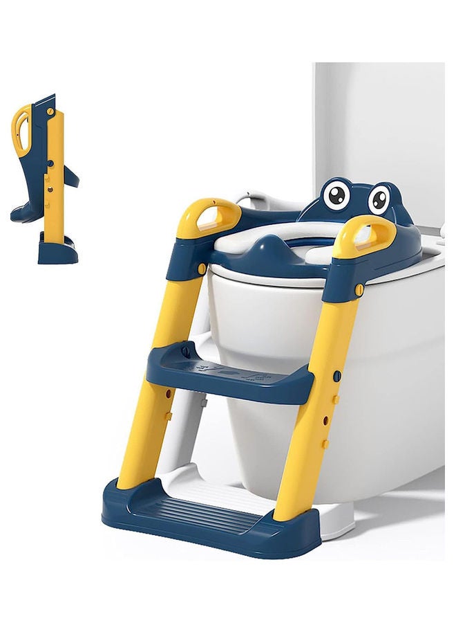 Baby Folding Anti-Slip Potty Training Toilet Chair With Adjustable Ladder