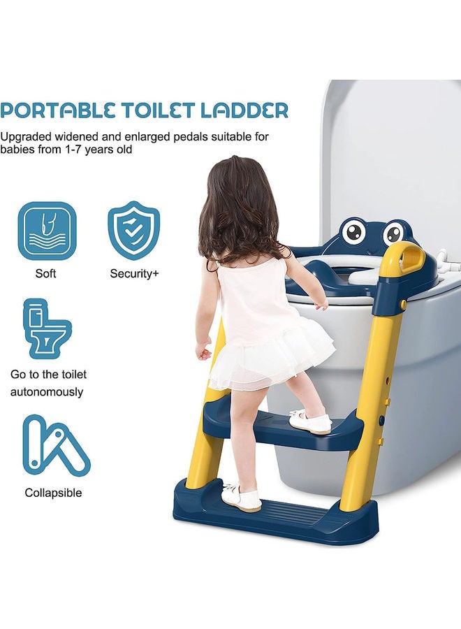 Baby Folding Anti-Slip Potty Training Toilet Chair With Adjustable Ladder