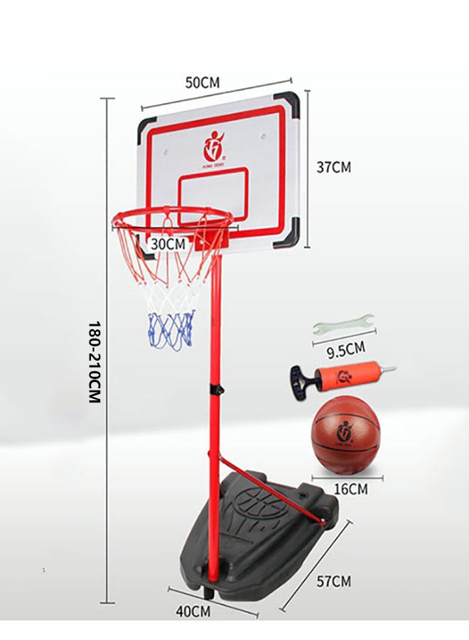 Adjustable Basketball Stand And Ring Set 50X57X180-210cm