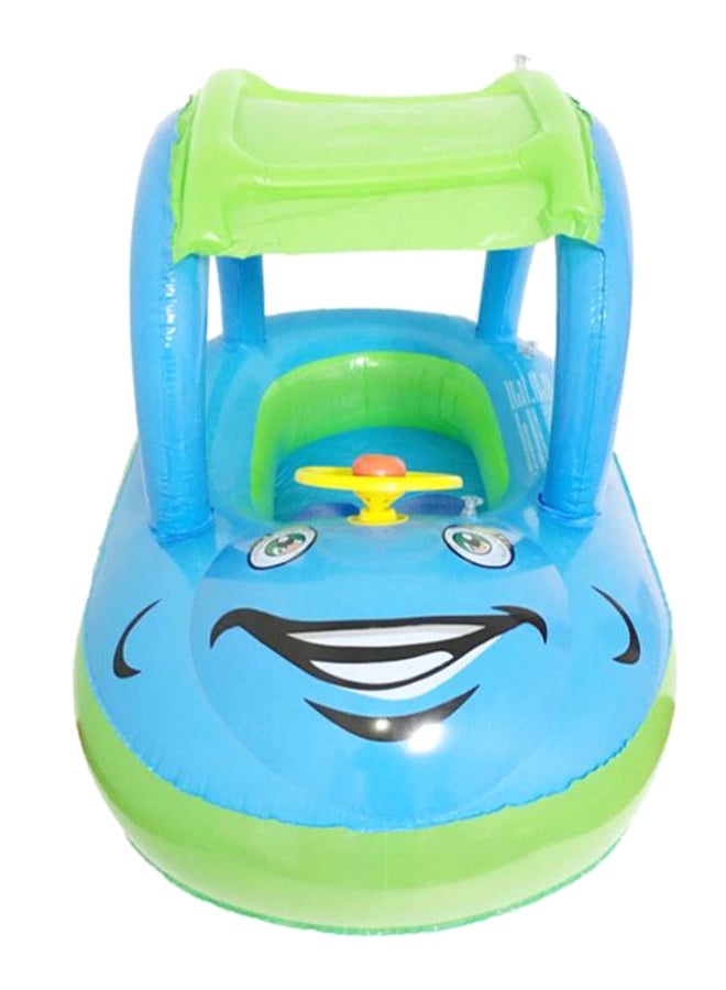 Car Shape Inflatable Sunshade Baby Swimming Float With Steering Wheel