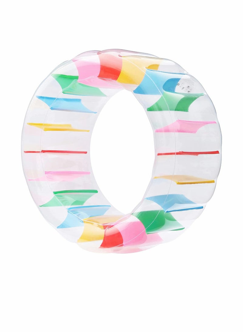 Kids Colorful Inflatable Water Wheel, 40 Inches Giant Roller Float, Swimming Pool Float