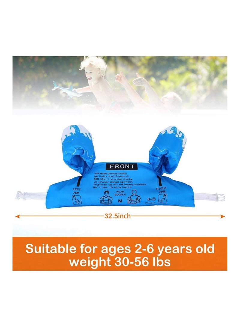 Swimming Float Vest for Kids Toddler Aids Arm Floaties 2-6 Year Old 14-25KG Learning to Swim