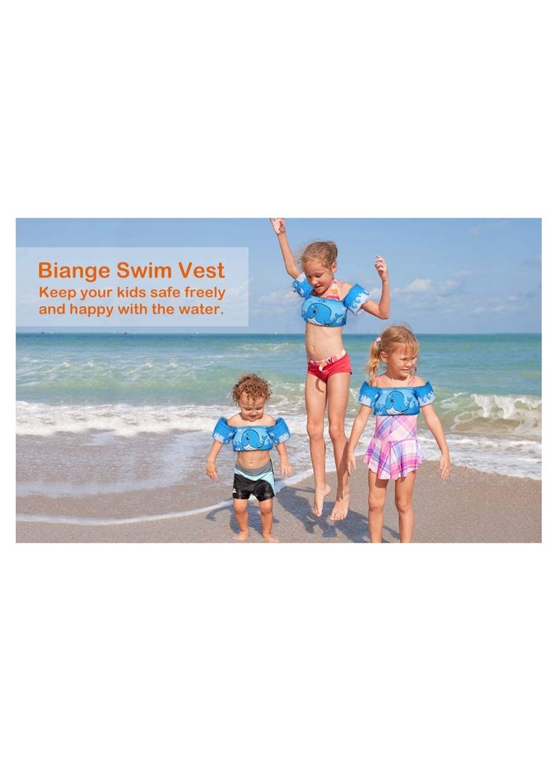 Swimming Float Vest for Kids Toddler Aids Arm Floaties 2-6 Year Old 14-25KG Learning to Swim
