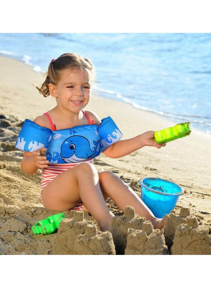 Swimming Float Vest for Kids Toddler Aids Arm Floaties 2-6 Year Old 14-25KG Learning to Swim