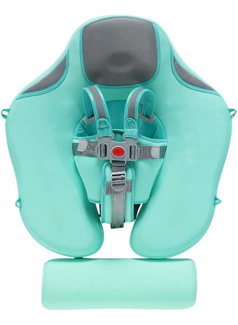 Non-Inflatable Baby Floater with Sun Protection Canopy and Removable Safety Tail