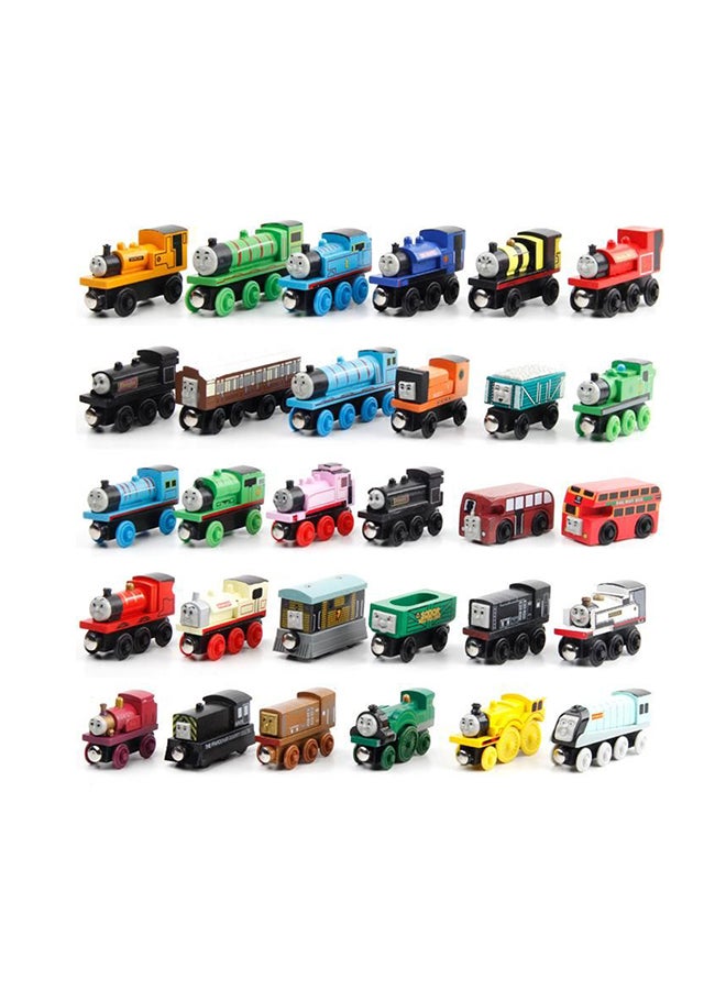 30-Piece Of Wooden Model Of Thomas Small Train Toys Set 13.8 x 35 x 29.4centimeter