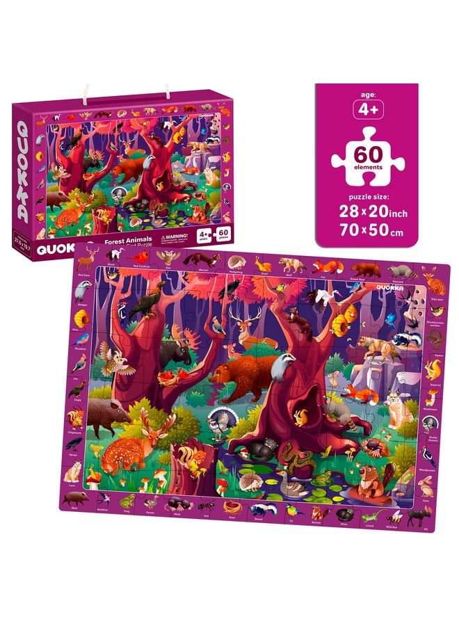 60 Pieces Floor Puzzles For Kids Ages 48 3 Jigsaw Kids Puzzles Ages 68 By Quokka Search & Find Learning Game For Toddler Ages 35 Ocean Wild Animals & Dinosaurs Gift Games For Children 810