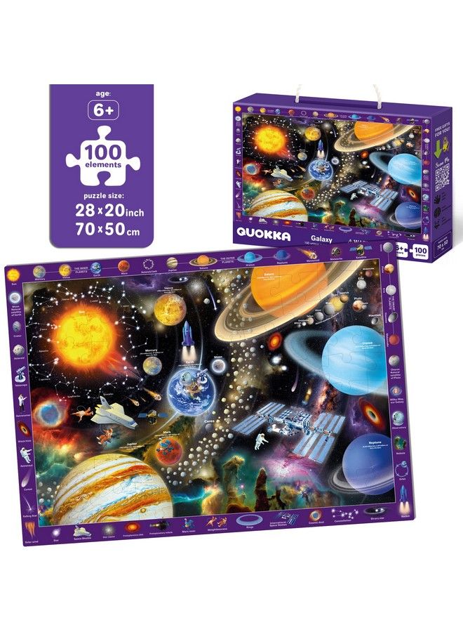 100 Piece Puzzles Games For Kids Ages 48 3 Pack Floor Puzzles For Kids 810 Year Old By Quokka World Usa Map & Space Educational Toys 57 United States Learning For Boys & Girls 35