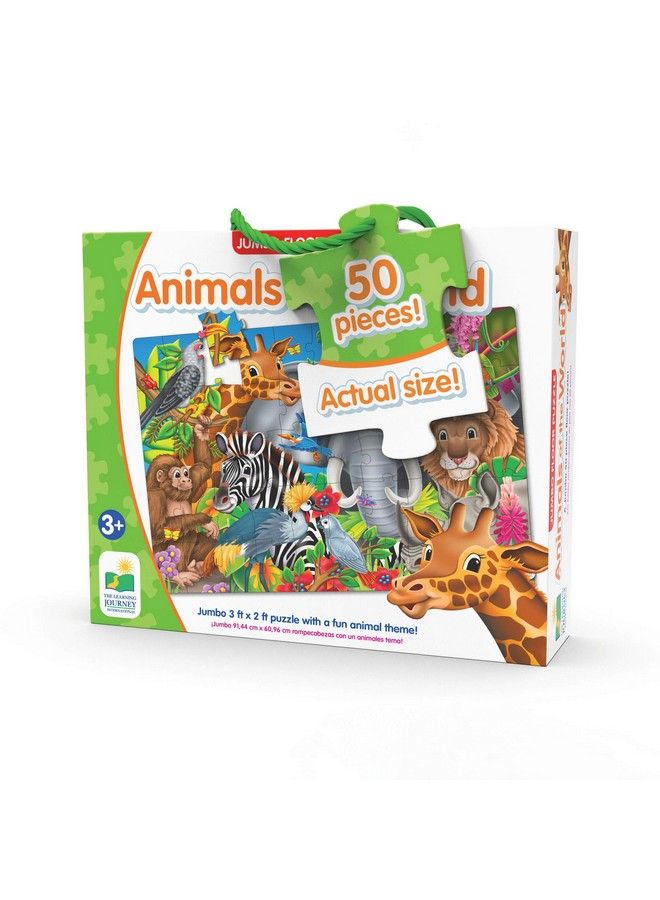 : Jumbo Floor Puzzles Animals Of The World Kids Puzzles Kids Floor Puzzles For Kids Ages 48 Animal Puzzle Award Winning Educational Toys