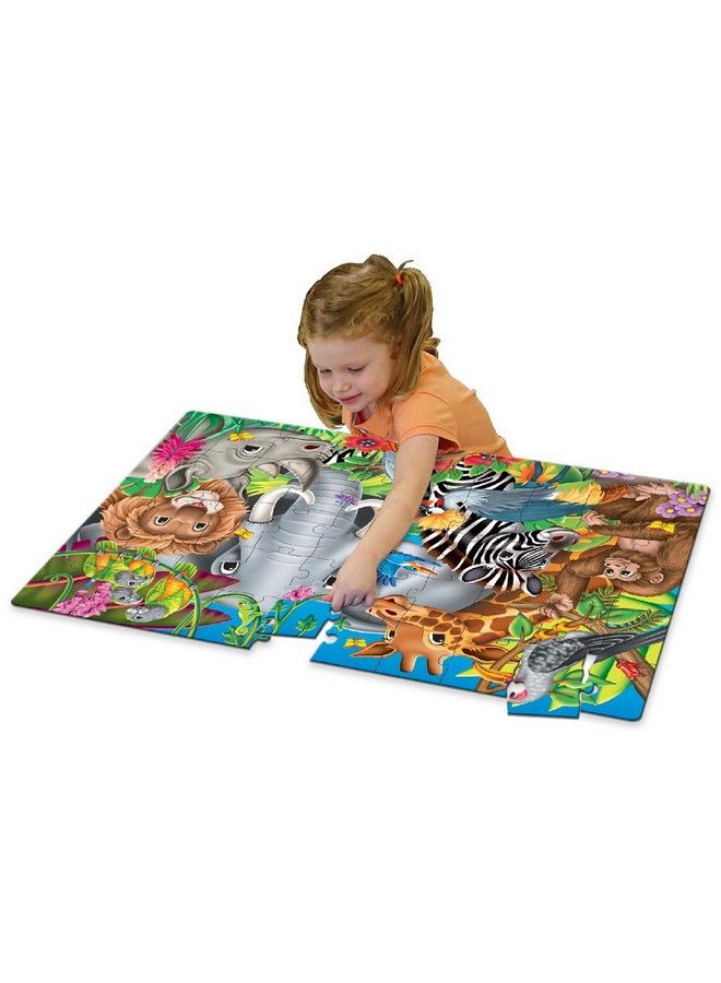 : Jumbo Floor Puzzles Animals Of The World Kids Puzzles Kids Floor Puzzles For Kids Ages 48 Animal Puzzle Award Winning Educational Toys