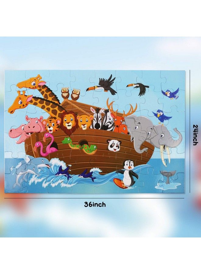 Floor Puzzles For Kids 48 Pcs Jumbo Puzzles 3 X 2 Ft. Animal Floor Puzzle Giant Jigsaw Puzzle Educational Toy