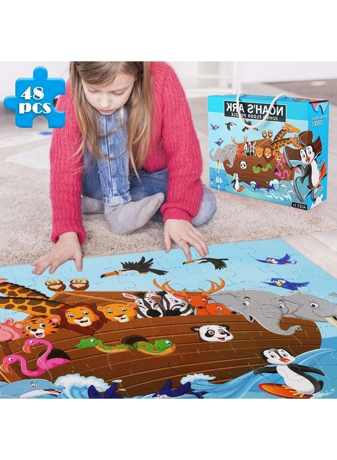 Floor Puzzles For Kids 48 Pcs Jumbo Puzzles 3 X 2 Ft. Animal Floor Puzzle Giant Jigsaw Puzzle Educational Toy