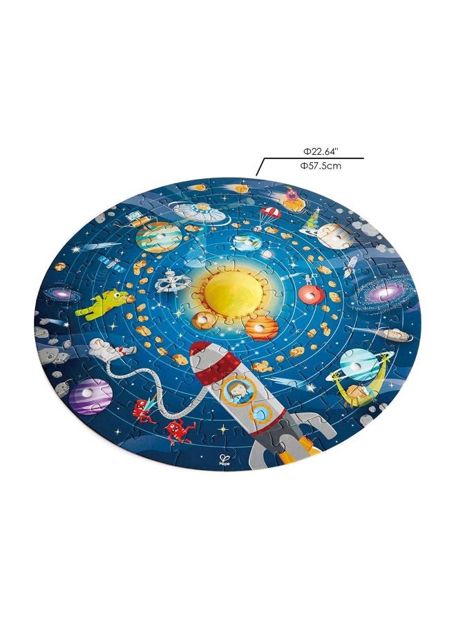 102Piece Solar System Floor Puzzle | Round Solar System Colorful Puzzle Toy