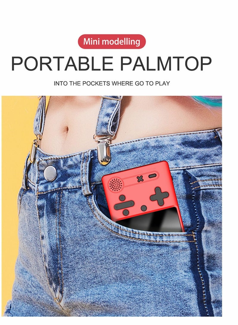 Retro Handheld Game Console with 500 Classical FC Games 3.0 Inches Screen Portable Video Game Consoles Handheld Video Games Support for Connecting TV and Two Players, Red