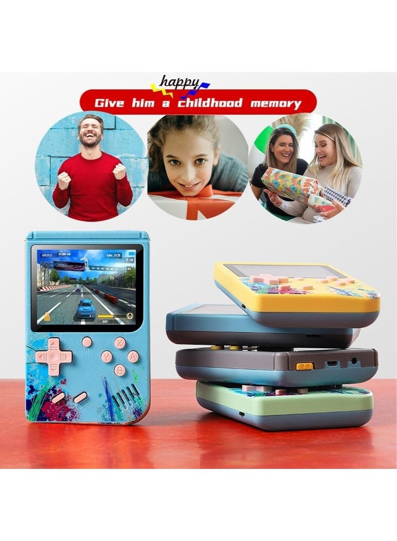 Handheld Gameboy Game Player for Kids and Adults, Retro Game Console with 500 in 1 Built-in Video Games, Portable Game Machine Gift for Family and Friends, Support 2 Players and Connecting to TV