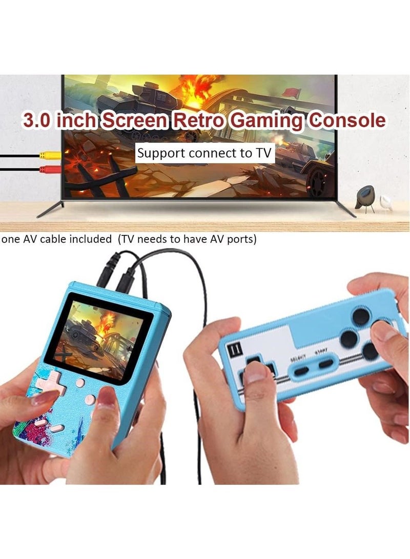 Handheld Gameboy Game Player for Kids and Adults, Retro Game Console with 500 in 1 Built-in Video Games, Portable Game Machine Gift for Family and Friends, Support 2 Players and Connecting to TV