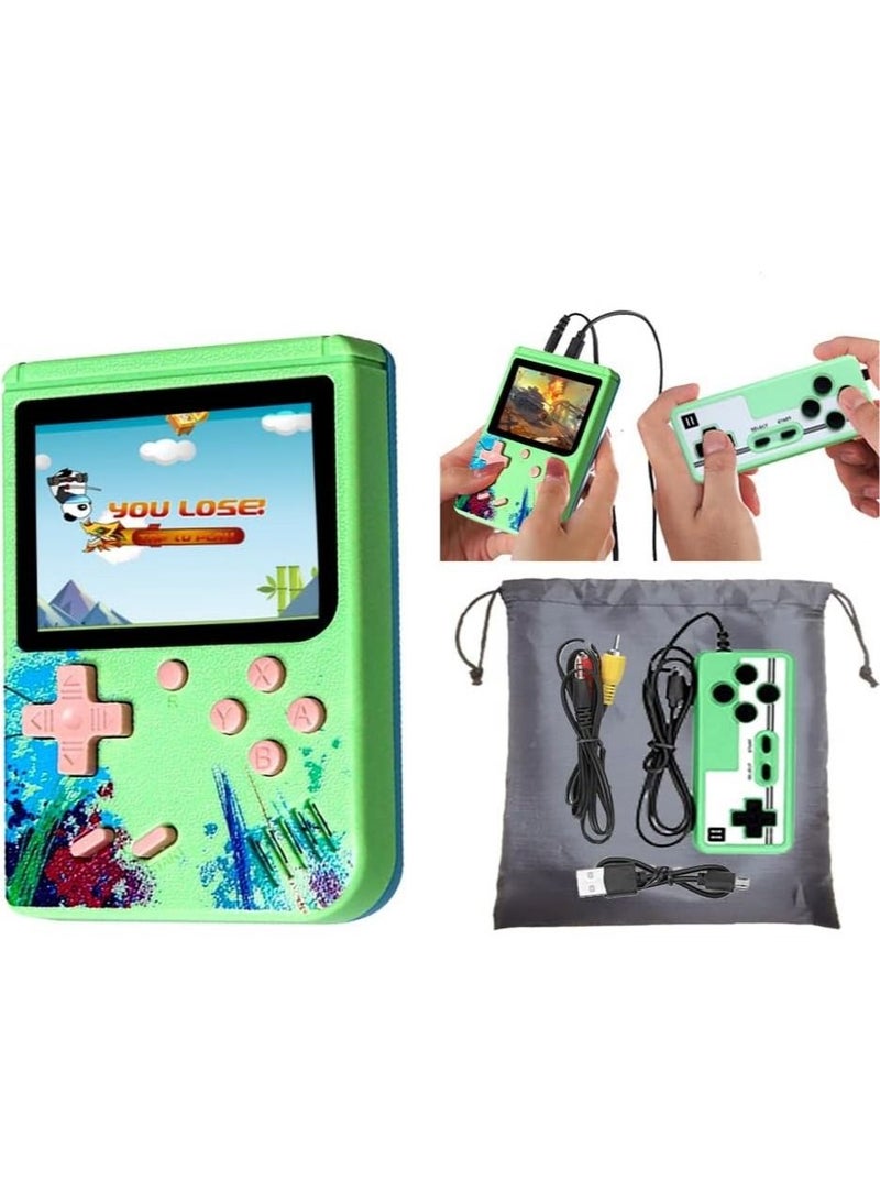 Handheld Gameboy Game Player for Kids and Adults, Retro Game Console with 500 in 1 Built-in Video Games, Portable Game Machine Gift for Family and Friends, Support 2 Players and Connecting to TV