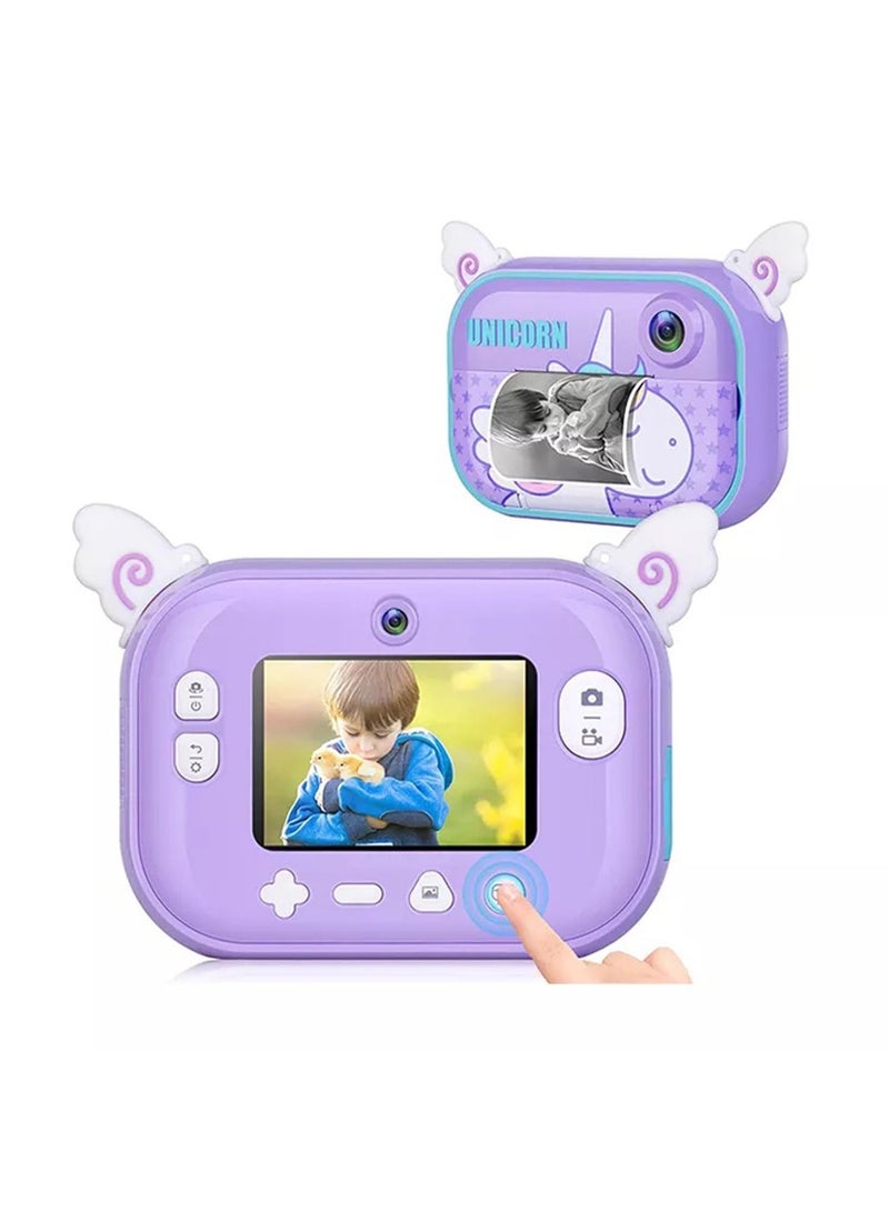 Kids Instant Print Digital Camera for HD Color Selfie and Video with Paper