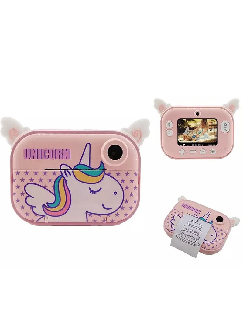 Kids Instant Print Digital Camera for HD Color Selfie and Video with Paper