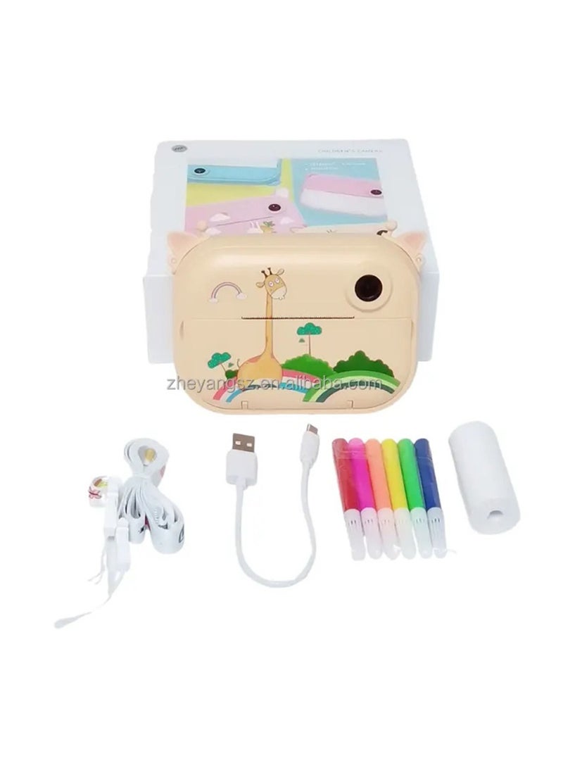 Kids Instant Print Digital Camera for HD Color Selfie and Video with Paper