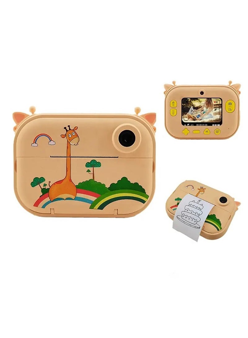 Kids Instant Print Digital Camera for HD Color Selfie and Video with Paper
